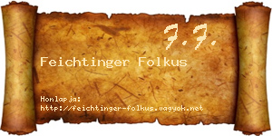 Feichtinger Folkus névjegykártya